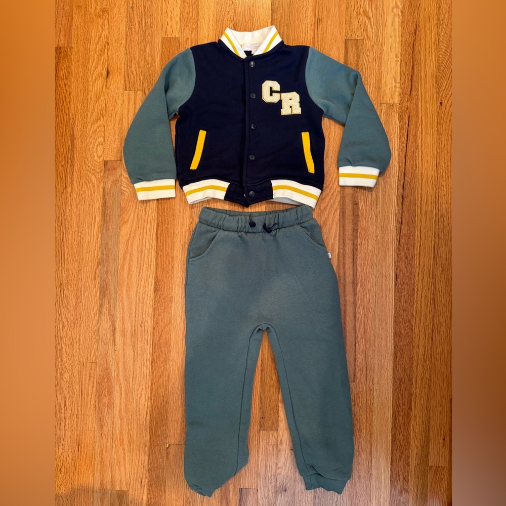 French brand Cadet Rousselle -Kids Varsity Jacket & Panta Set - Like new!